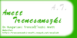 anett trencsanszki business card